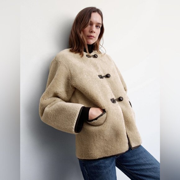 Mango Jackets & Blazers - Mango Fur-effect coat with appliqués, Small